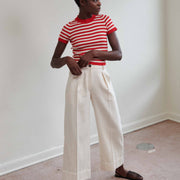 SLOANE TROUSER | bone denim | organic