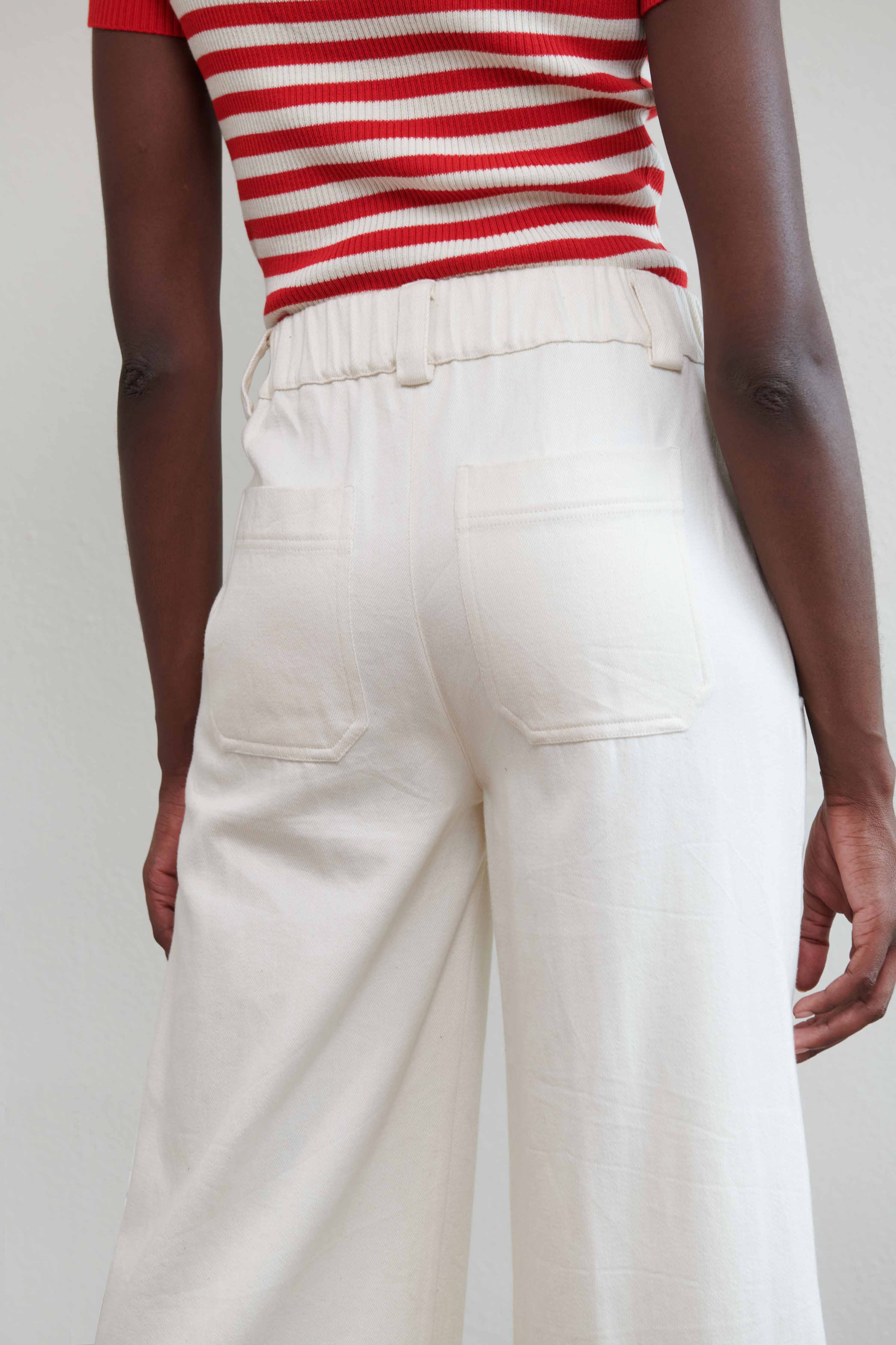 SLOANE TROUSER | bone denim | organic