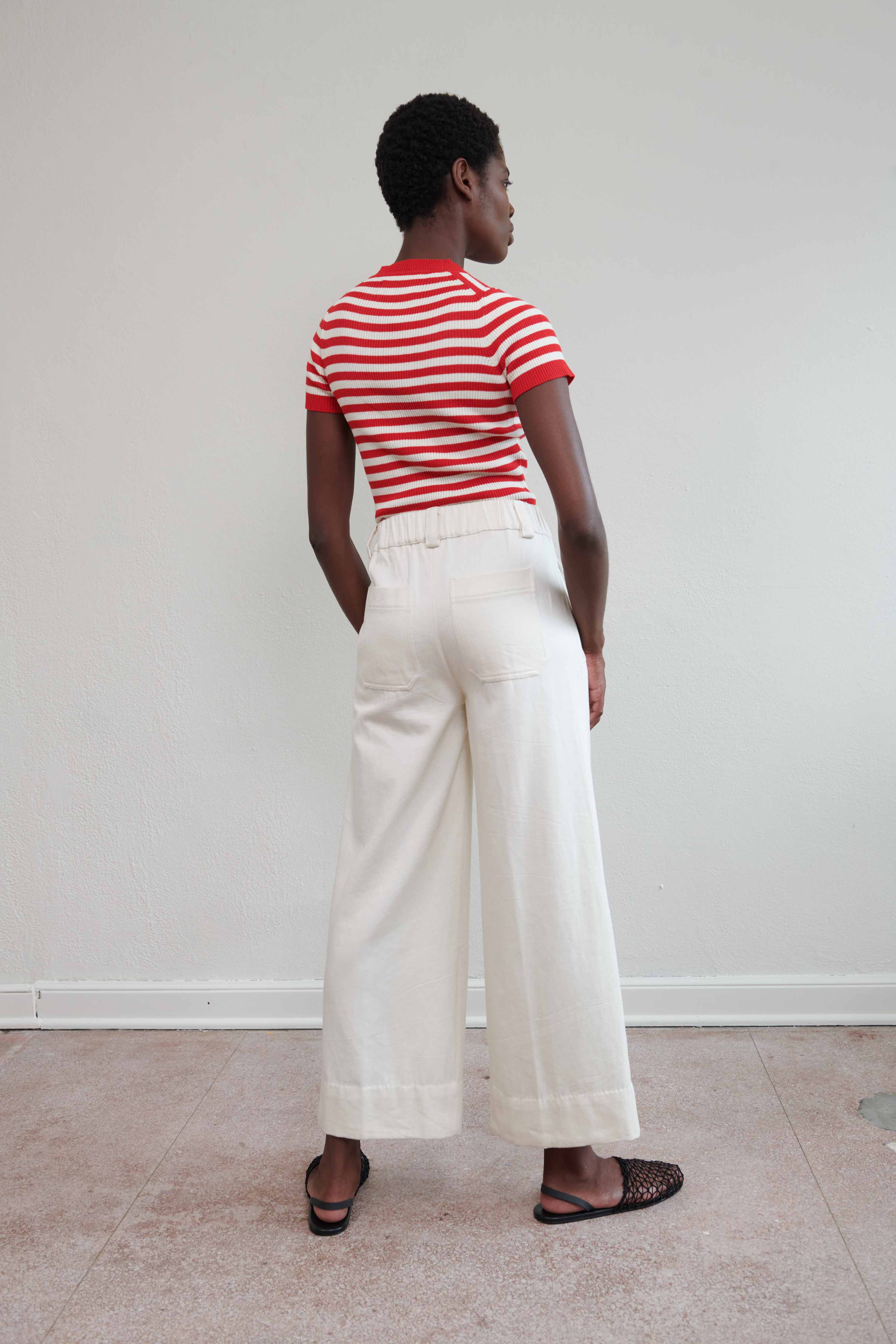 SLOANE TROUSER | bone denim | organic
