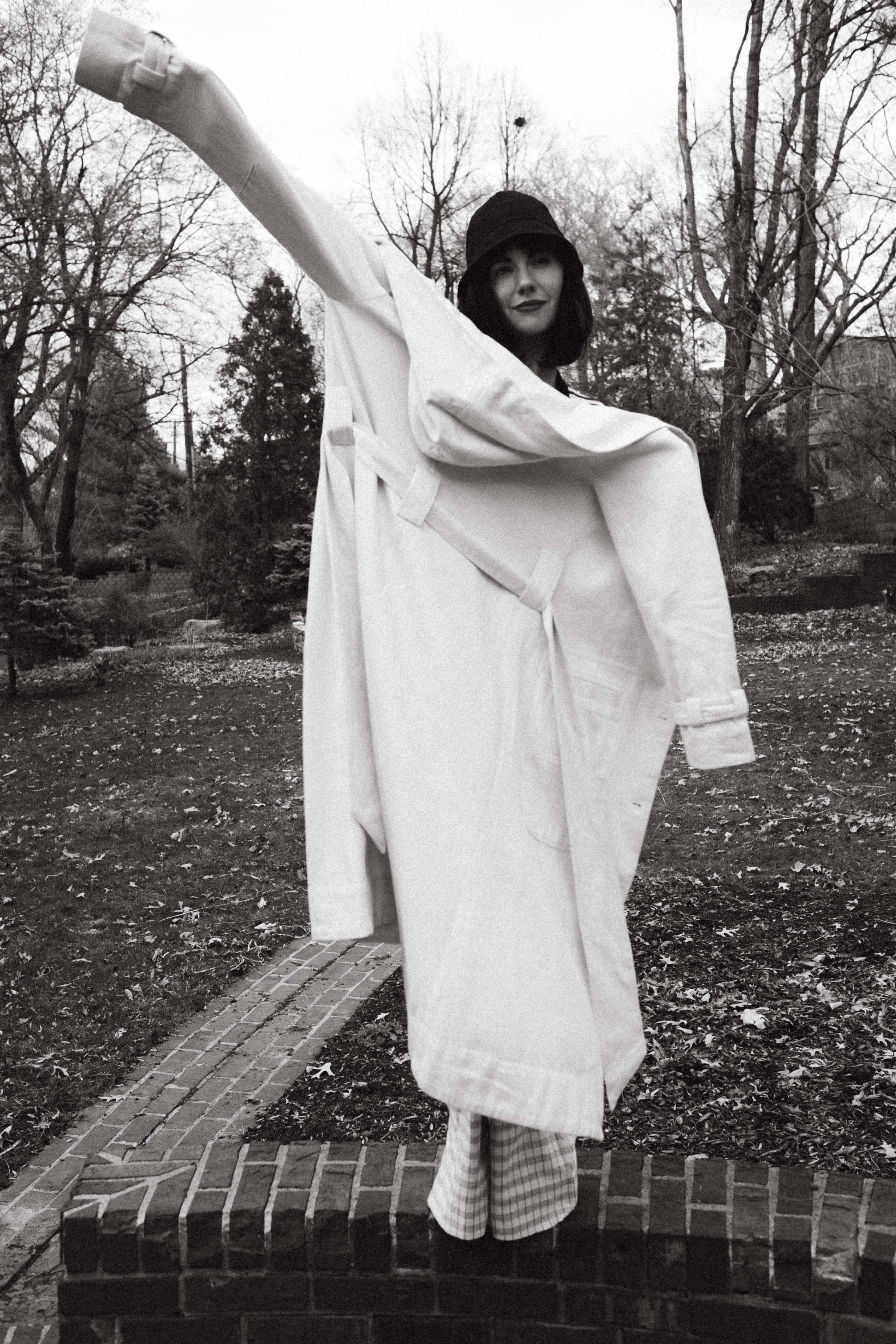 HOODED CONRAD TRENCH | bone | organic + undyed – Maria Stanley