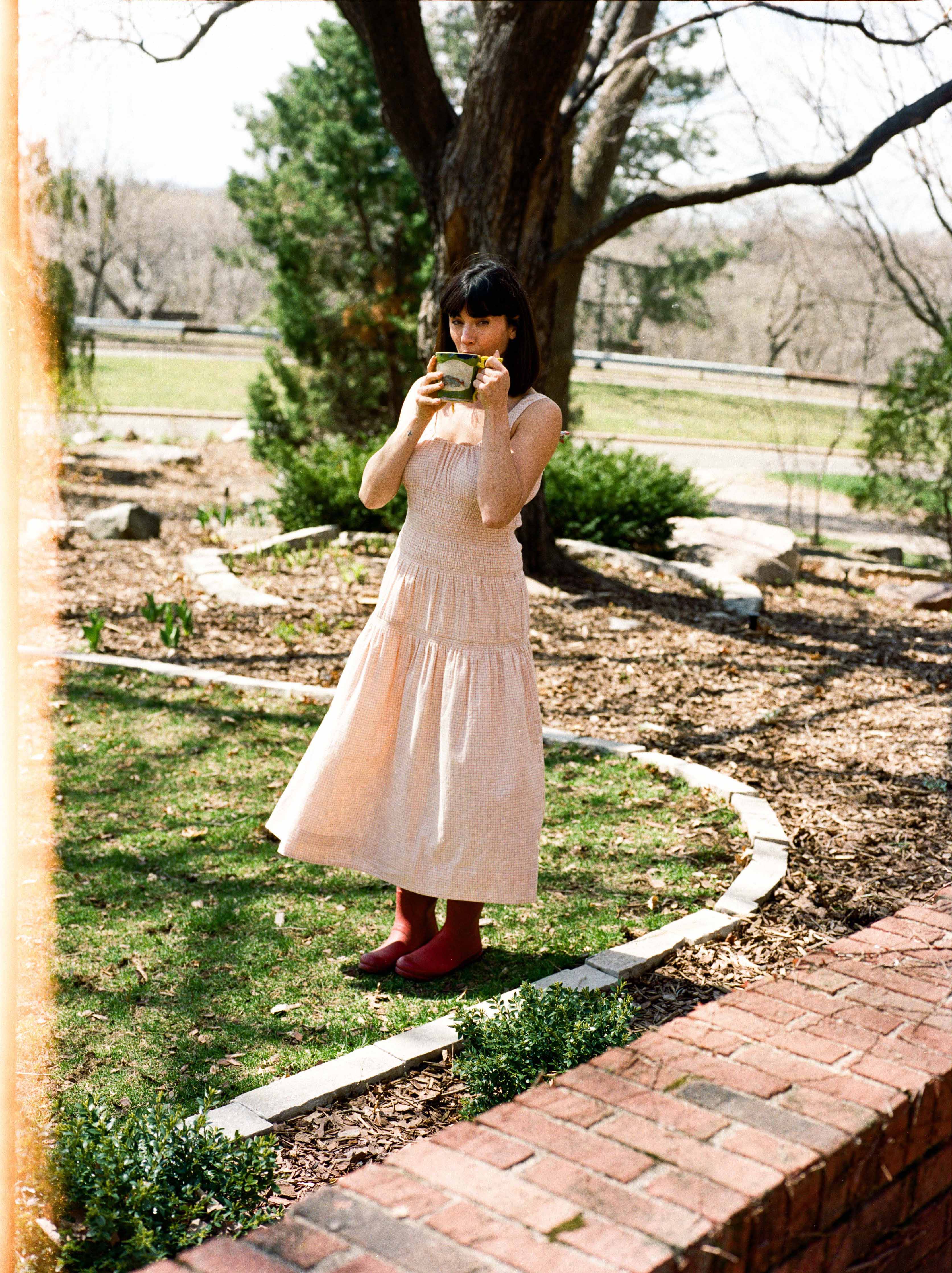 SIGRID DRESS | piquillo check – Maria Stanley