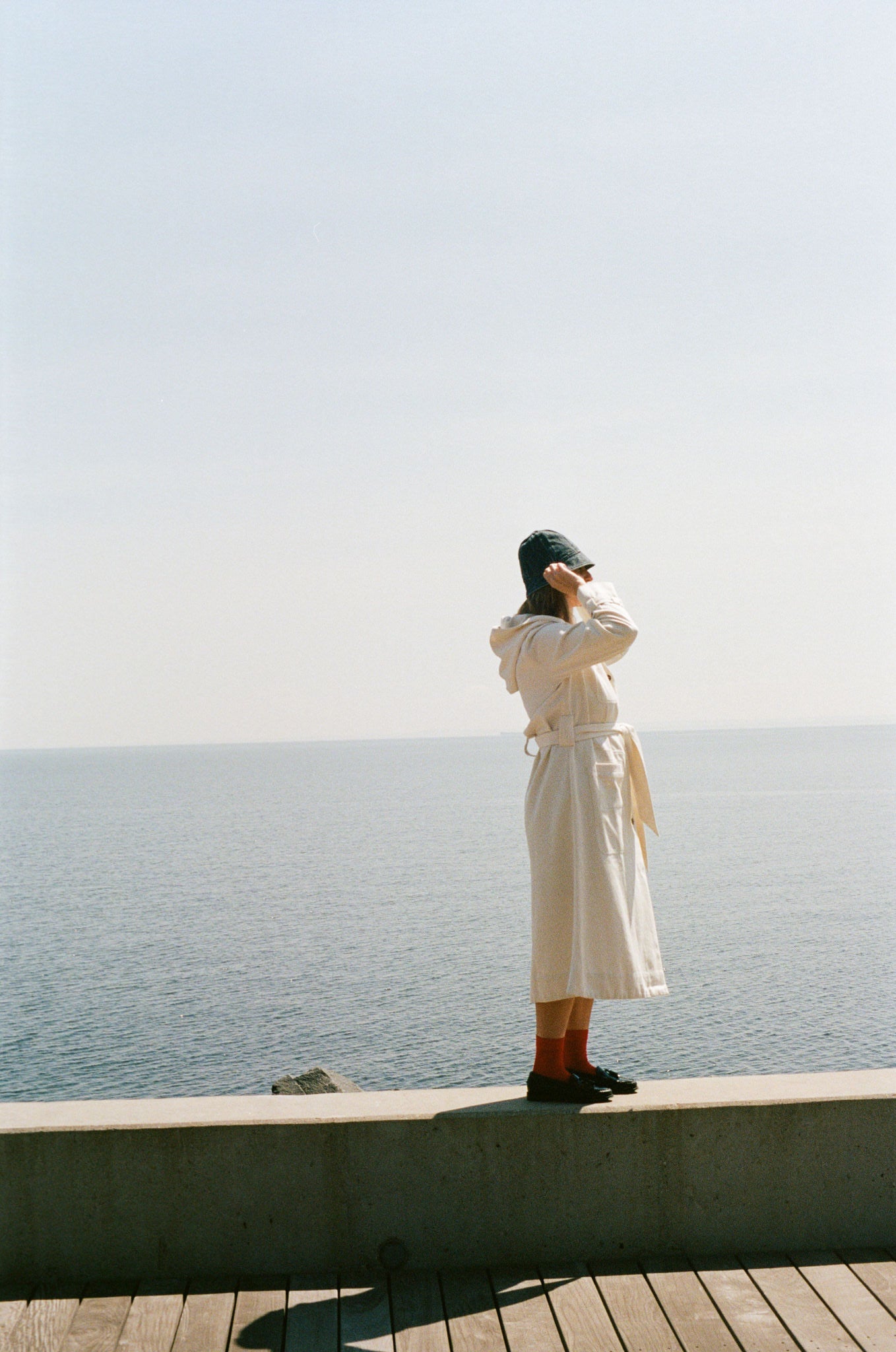 HOODED CONRAD TRENCH | bone | organic + undyed – Maria Stanley