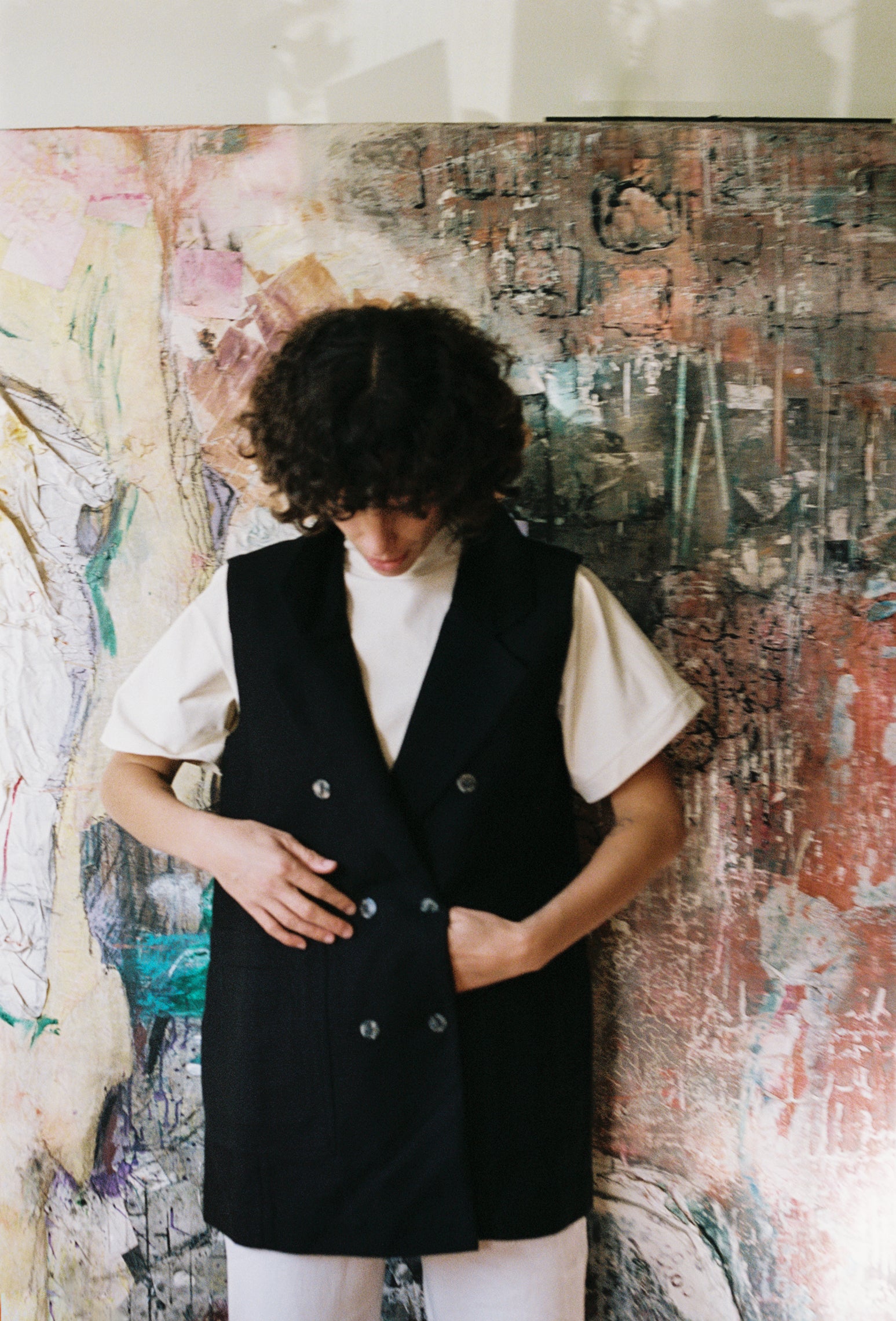 ASCHE WAISTCOAT | noir | organic