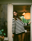 CHUNKY OVERSIZED JUMPER | ecru stripe