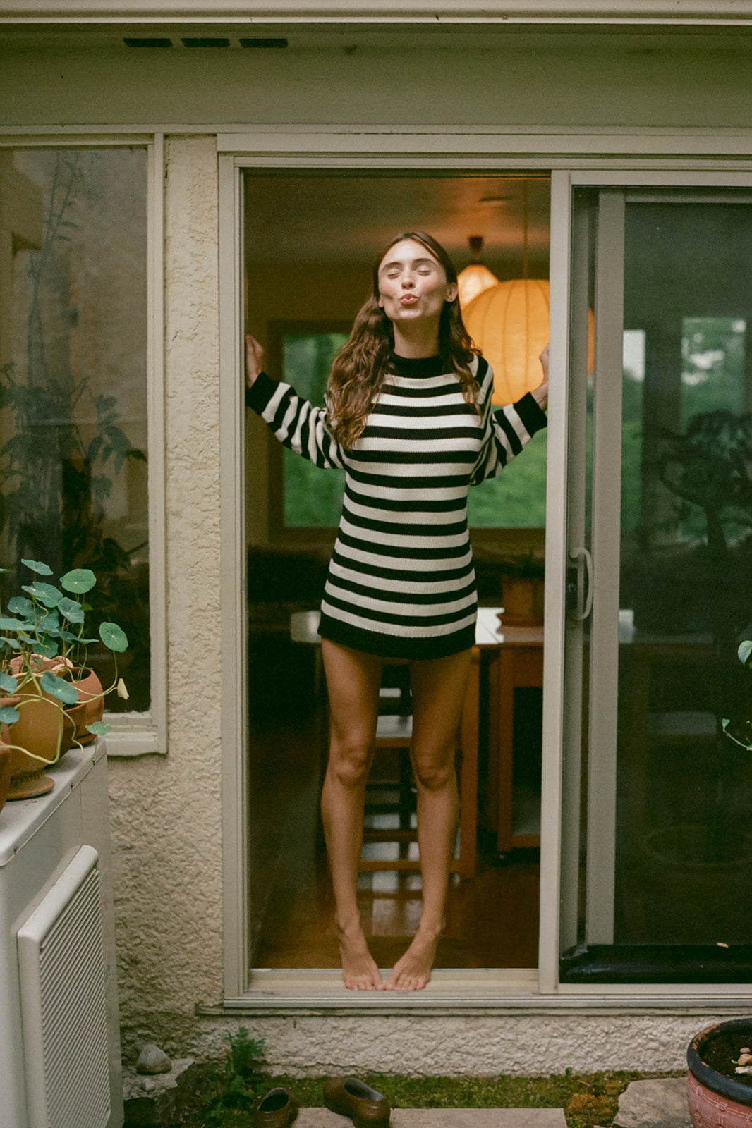 CHUNKY OVERSIZED JUMPER | ecru stripe