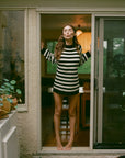 CHUNKY OVERSIZED JUMPER | ecru stripe