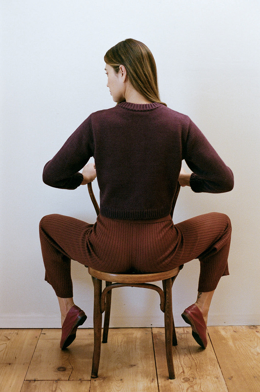 RIBBED GALLO PANT | cacao