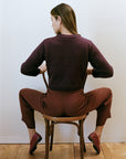 RIBBED GALLO PANT | cacao