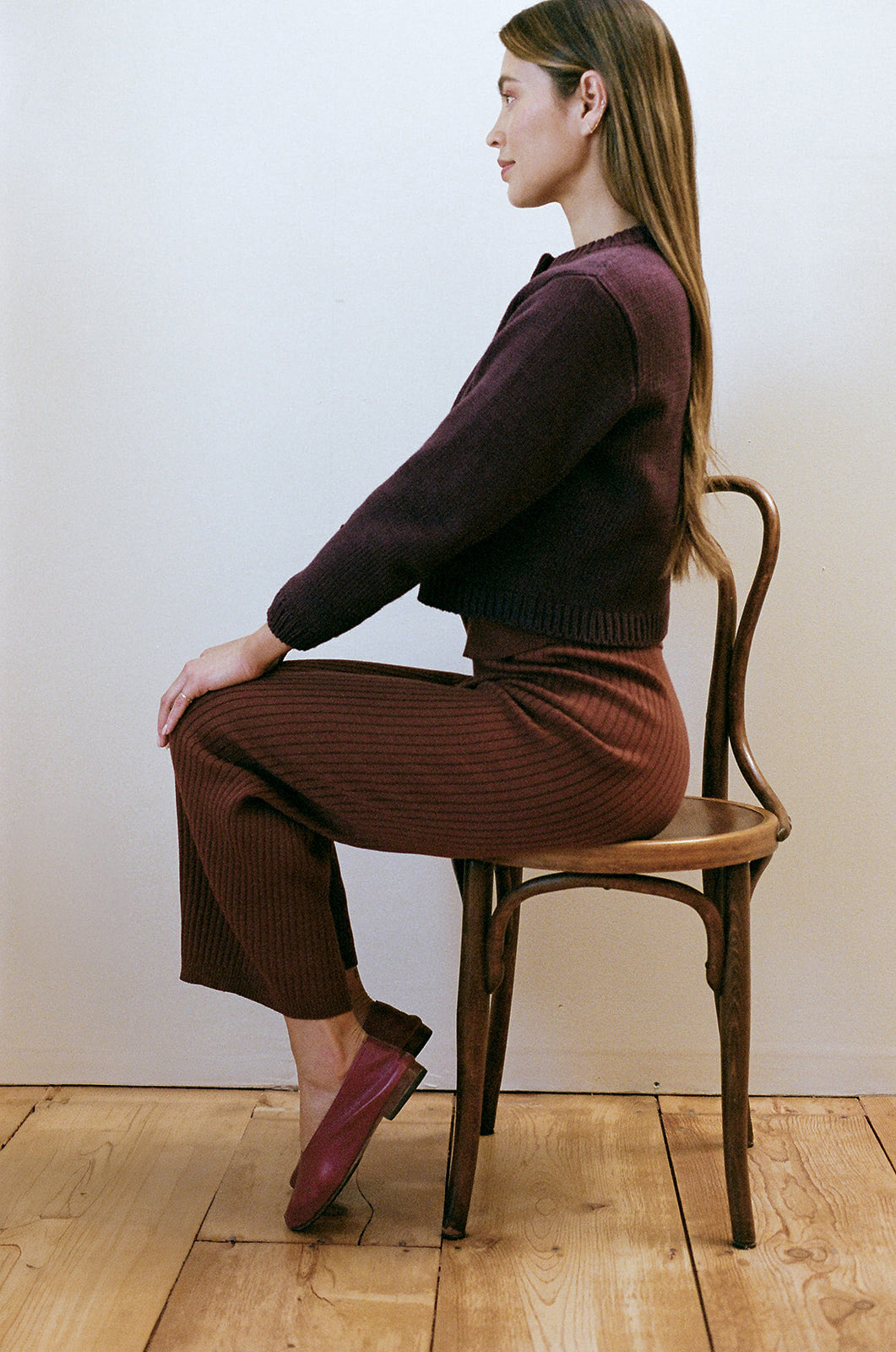 RIBBED GALLO PANT | cacao