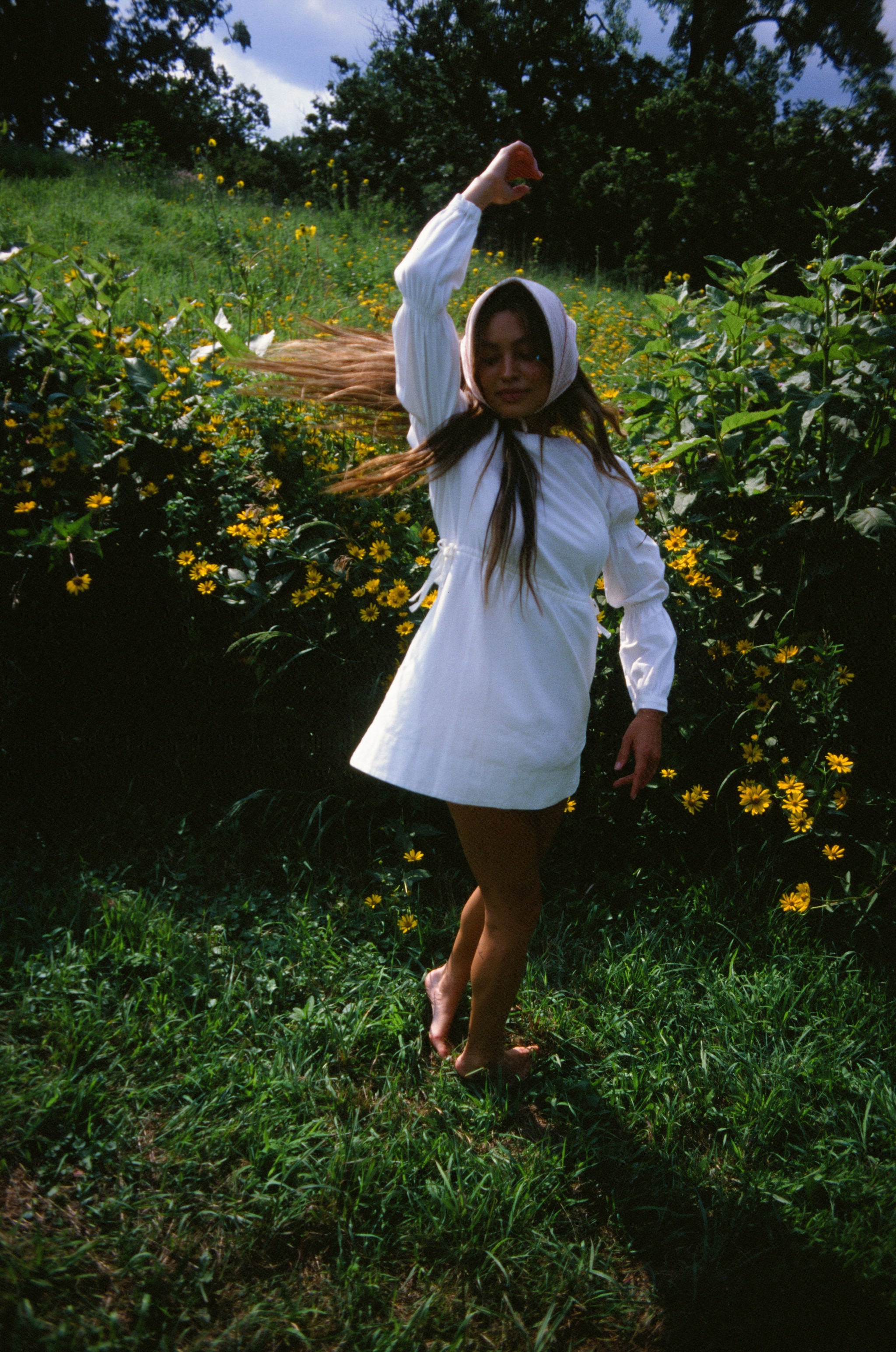 HEDDA DRESS | bone | organic + earth dyed