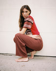 RIBBED GALLO PANT | cacao