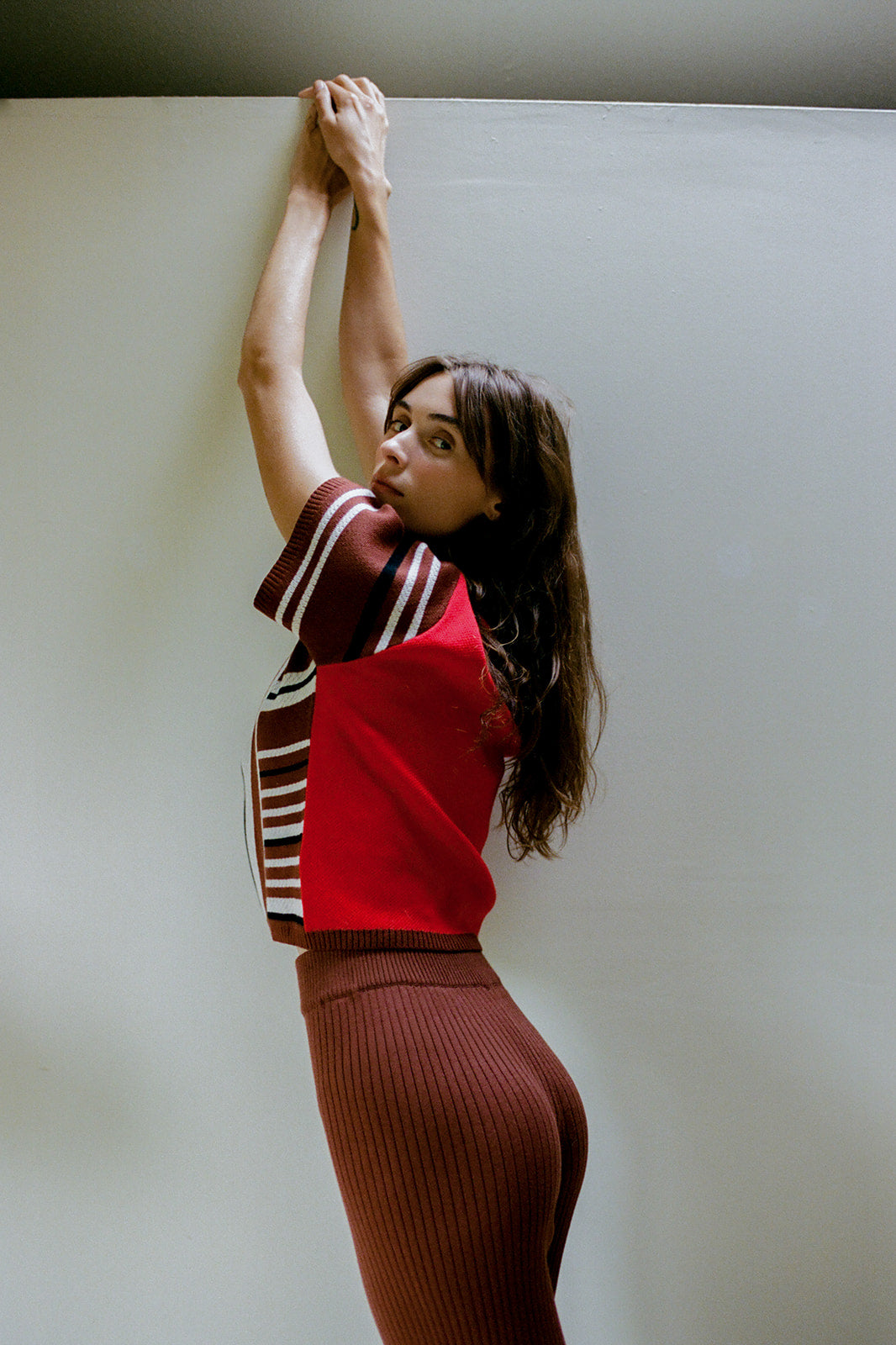 RIBBED GALLO PANT | cacao