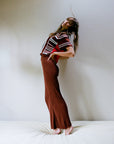 RIBBED GALLO PANT | cacao