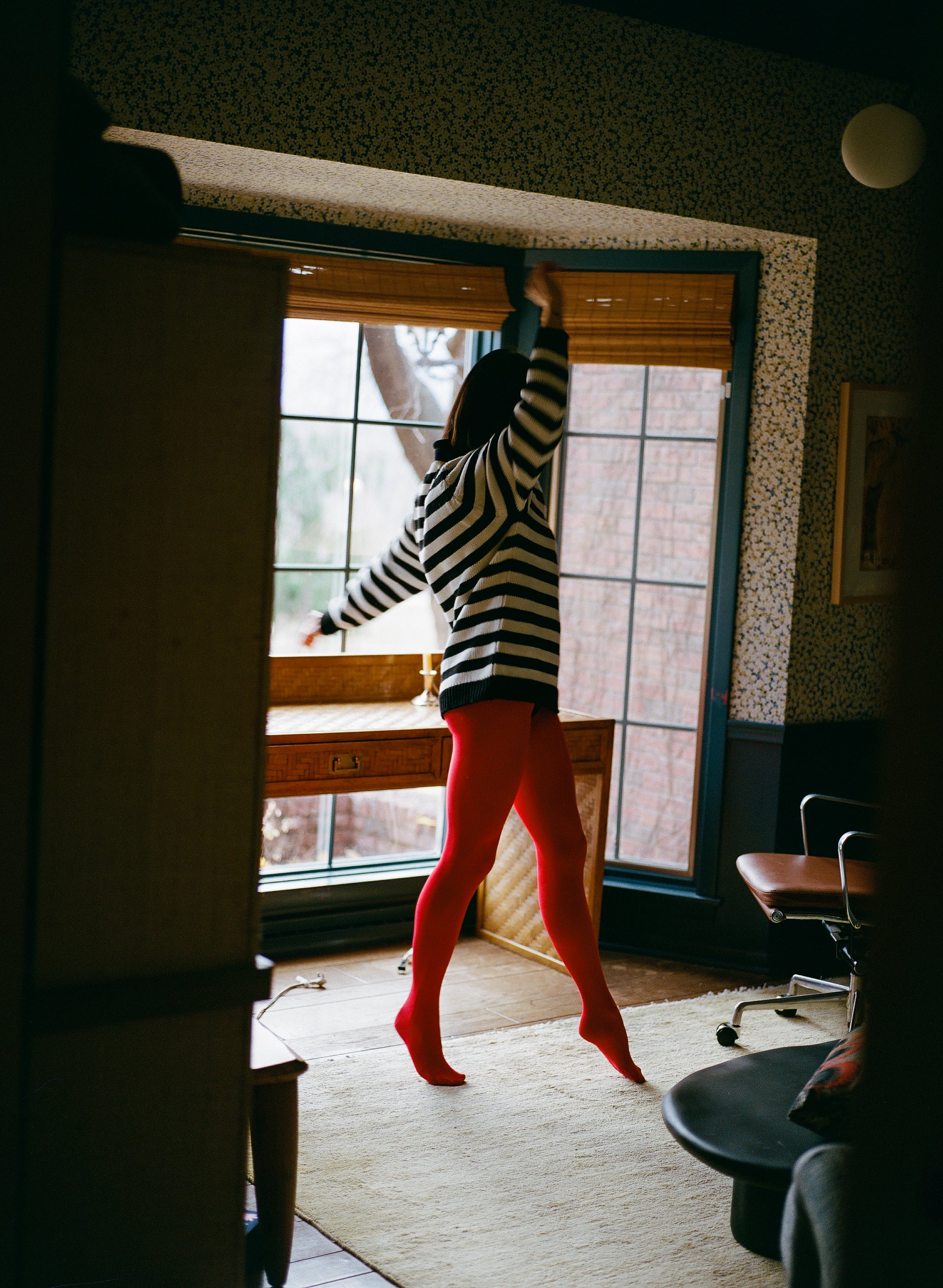 CHUNKY OVERSIZED JUMPER | ecru stripe