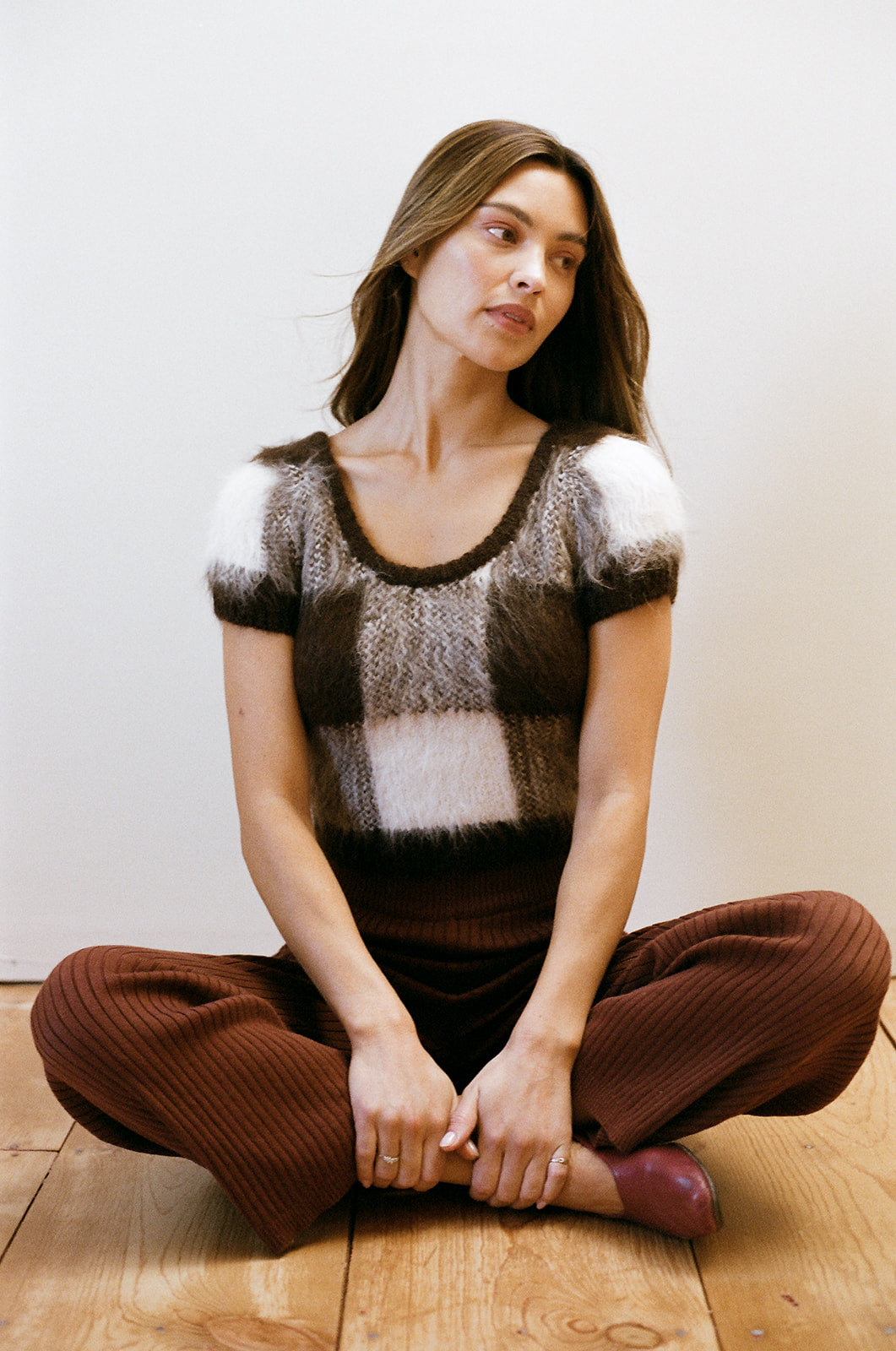 RIBBED GALLO PANT | cacao