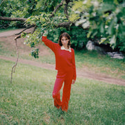 OFELIA KNIT TOP | piquillo + ecru collar