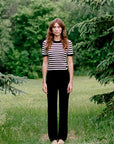 RIBBED GALLO PANT | noir