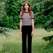 RIBBED GALLO PANT | noir