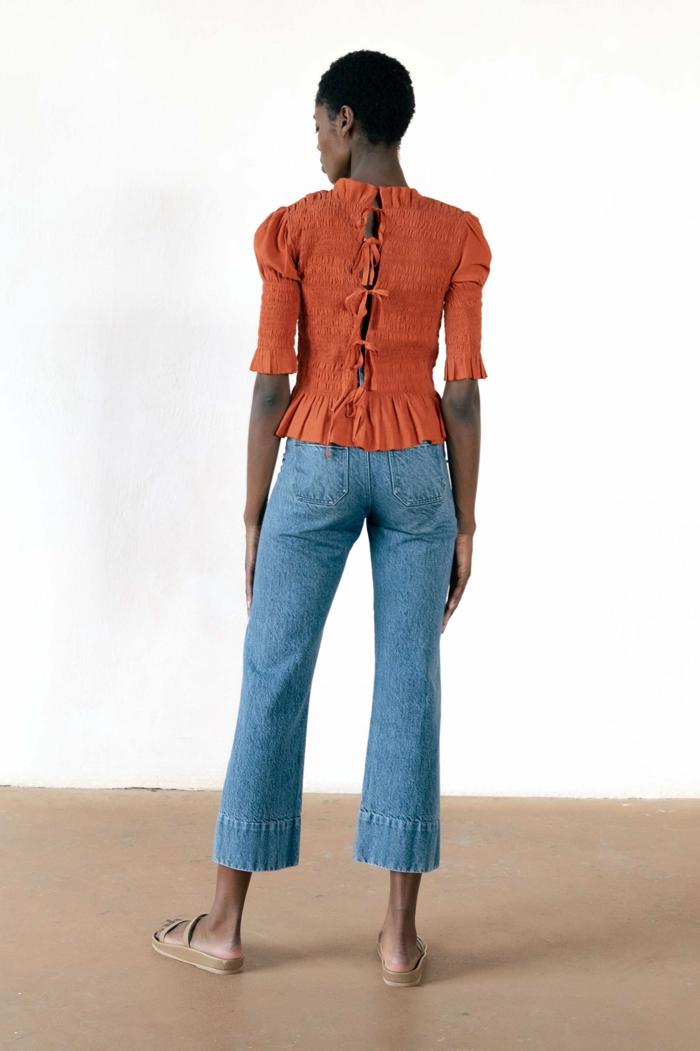 FERNE REVERSIBLE TOP | yam | organic + earth dyed