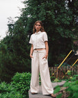 SLOANE TROUSER | bone denim | organic