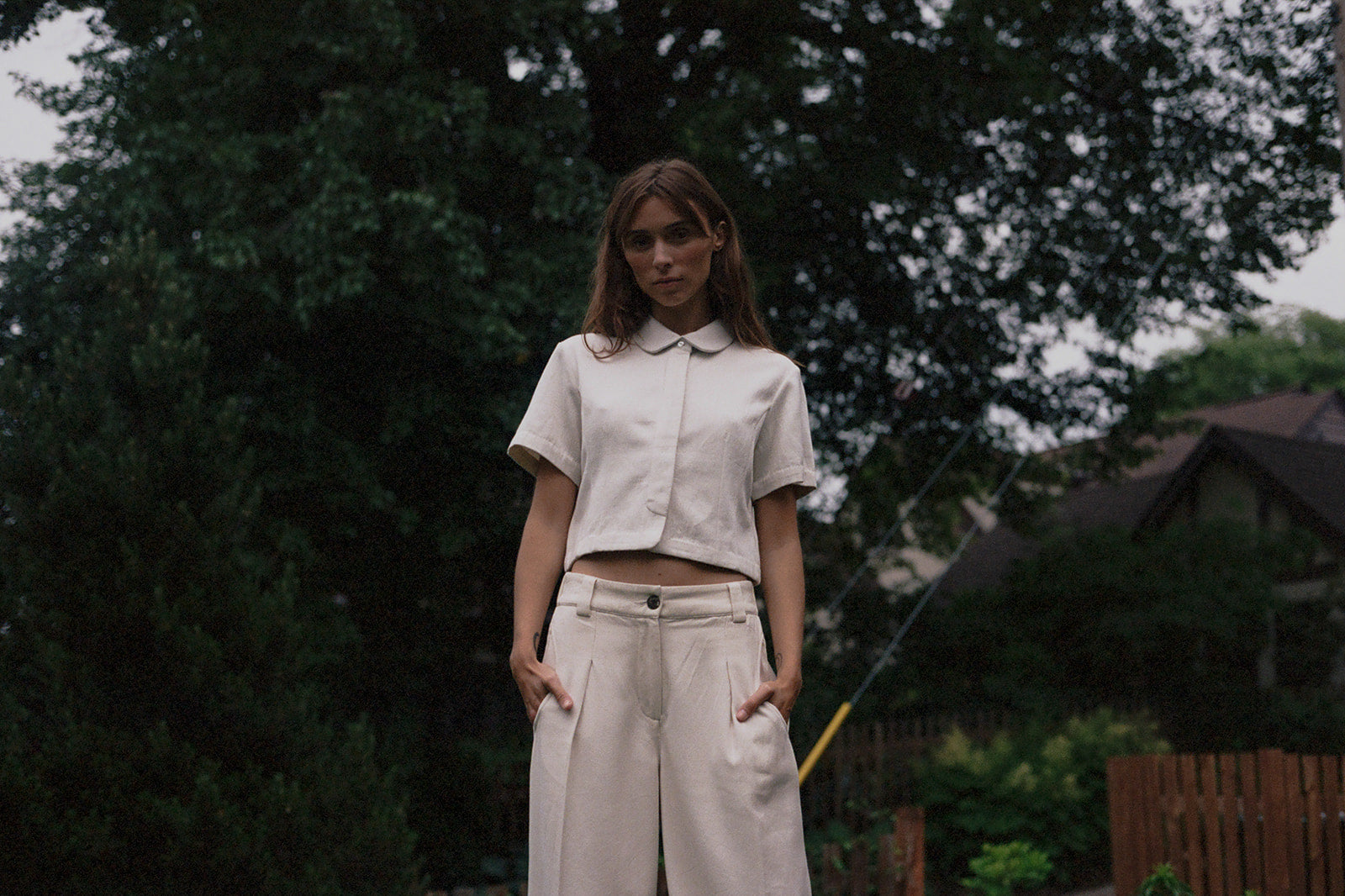 SLOANE TROUSER | bone denim | organic