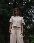 SLOANE TROUSER | bone denim | organic