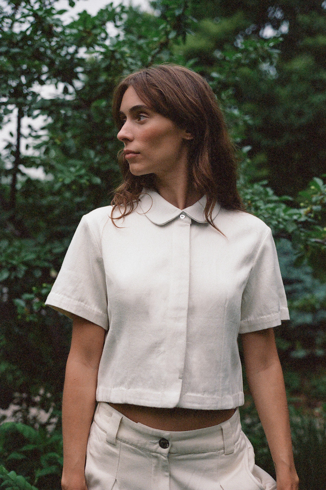 SEBASTIAN TOP | bone denim | organic + undyed
