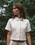 SEBASTIAN TOP | bone denim | organic + undyed