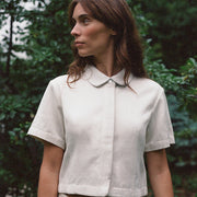 SEBASTIAN TOP | bone denim | organic + undyed