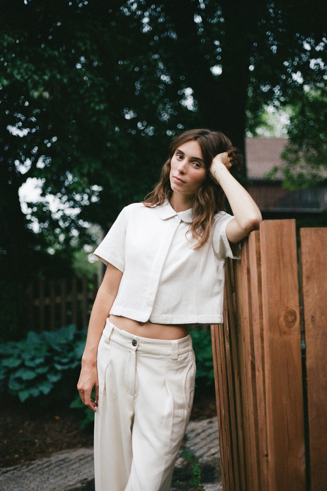 SLOANE TROUSER | bone denim | organic