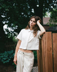 SLOANE TROUSER | bone denim | organic