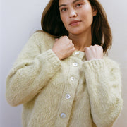 BRUSHED CARDI | pear