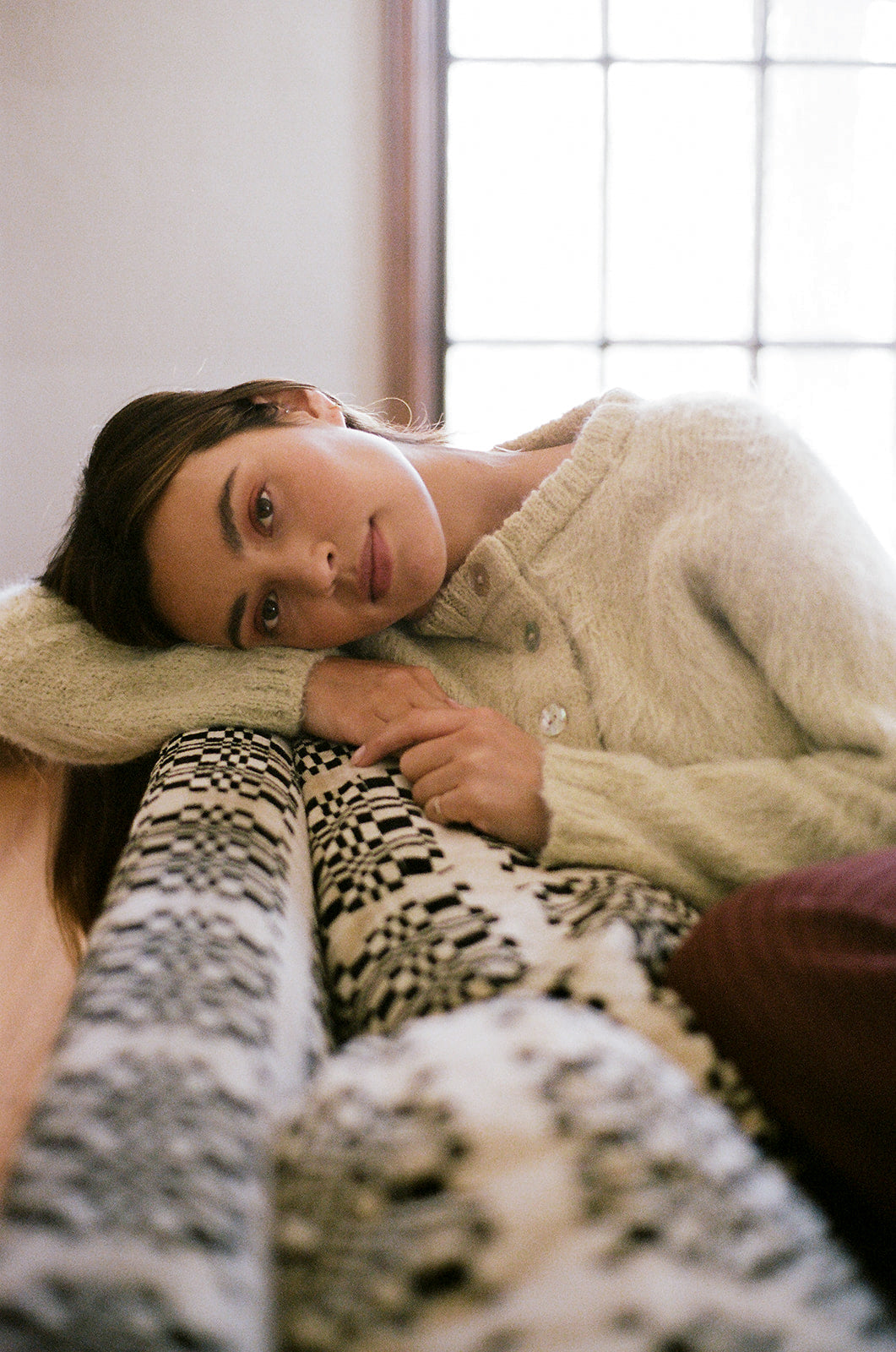 BRUSHED CARDI | pear – Maria Stanley