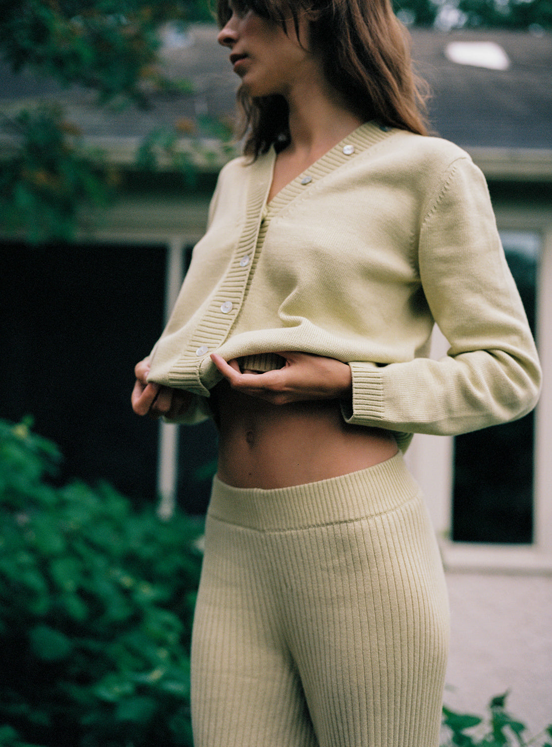 RIBBED GALLO PANT | pear