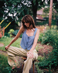 HOSTA TOP | indigo gingham | organic + earth dyed