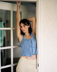 HOSTA TOP | indigo gingham | organic + earth dyed