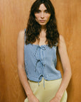 HOSTA TOP | indigo gingham | organic + earth dyed