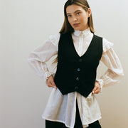 FARRA VEST | noir | organic