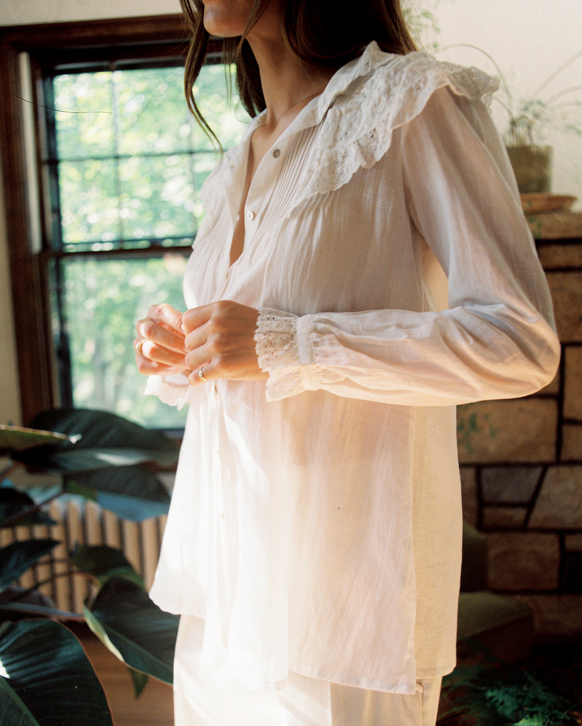 MAYA BLOUSE | bone | organic