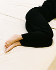 RIBBED GALLO PANT | noir
