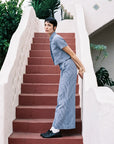 COOK TROUSER | indigo gingham | organic + earth dyed