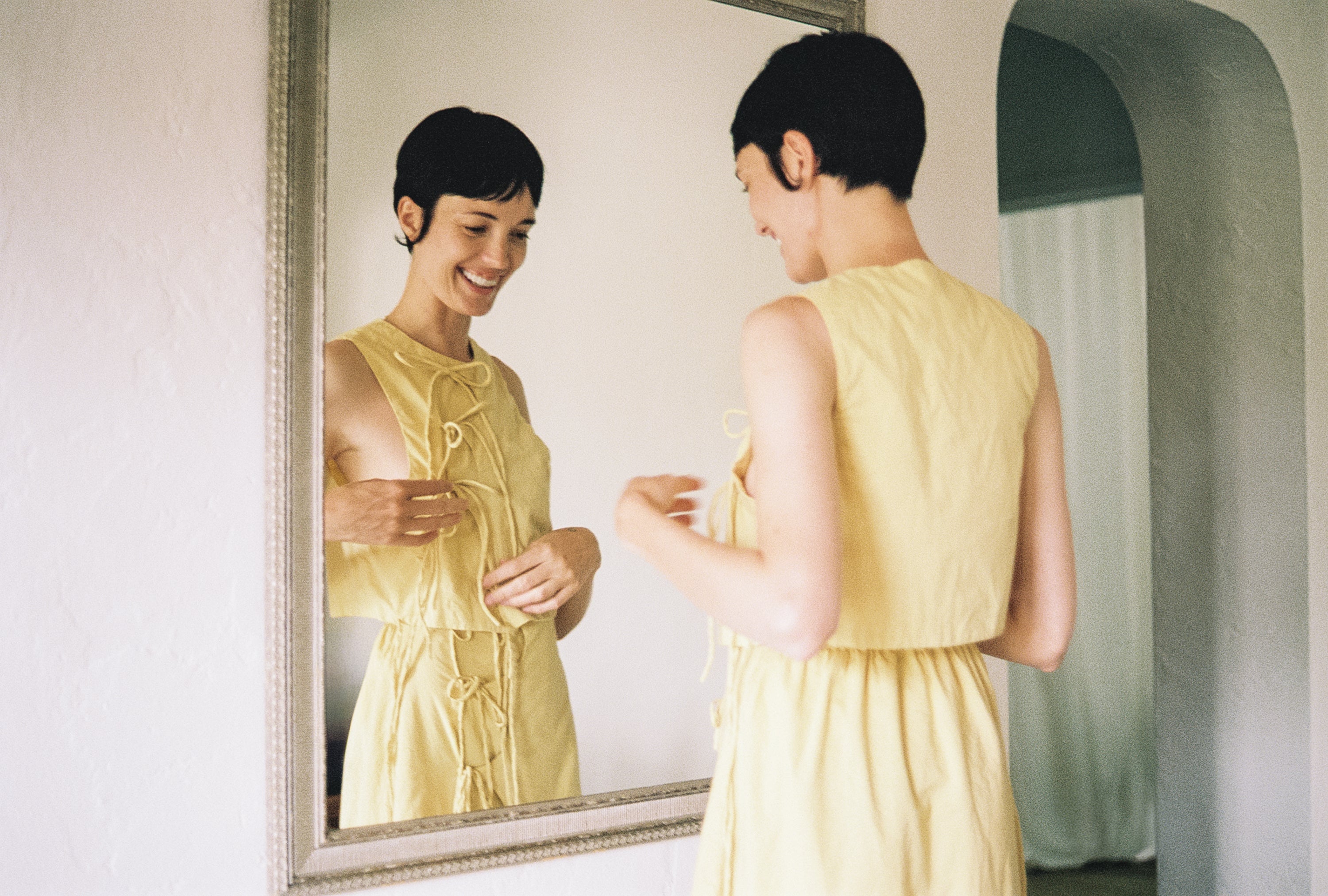 TAHINI TOP | butter | organic + earth dyed