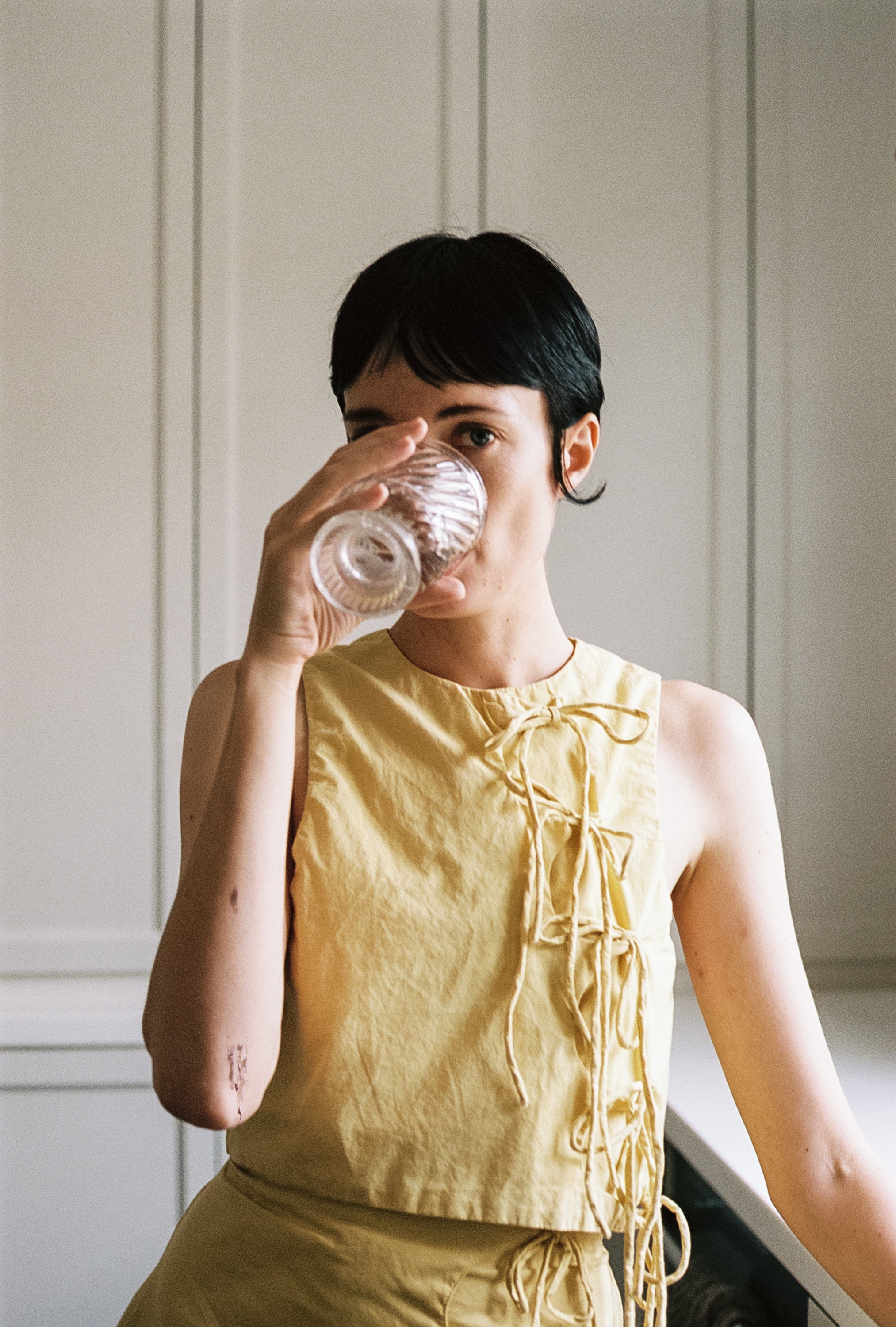TAHINI TOP | butter | organic + earth dyed