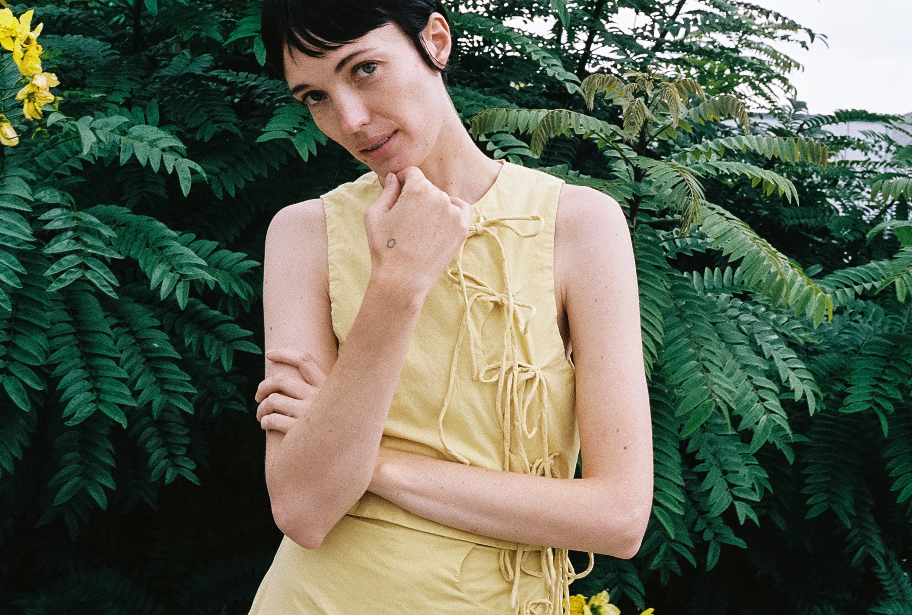 TAHINI TOP | butter | organic + earth dyed