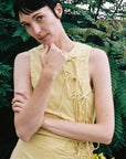 TAHINI TOP | butter | organic + earth dyed