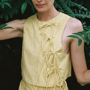 TAHINI TOP | butter | organic + earth dyed