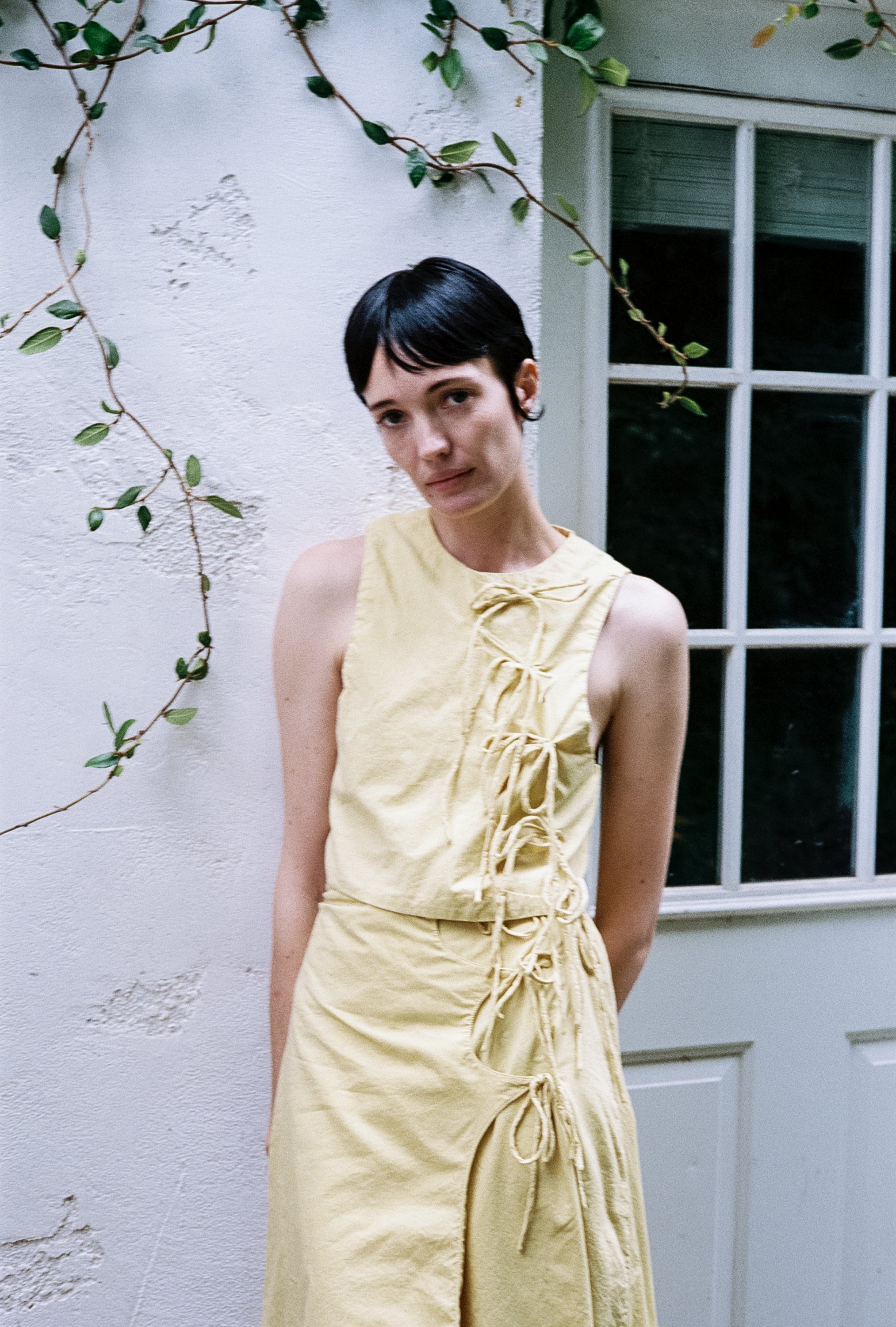 TAHINI TOP | butter | organic + earth dyed