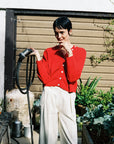 BUTTON CARDI | piquillo | organic