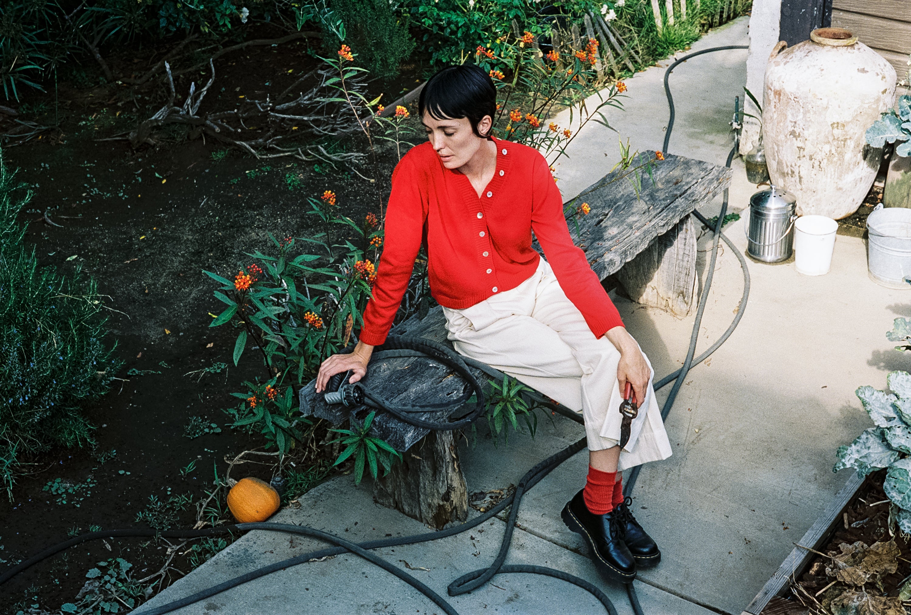 BUTTON CARDI | piquillo | organic