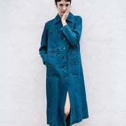 CONRAD CAR COAT | denim | organic + earth dyed